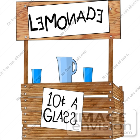 #17487 Wooden Lemonade Stand Clipart by DJArt