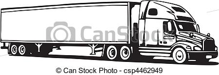Truck 18 Wheeler Trucker Clip