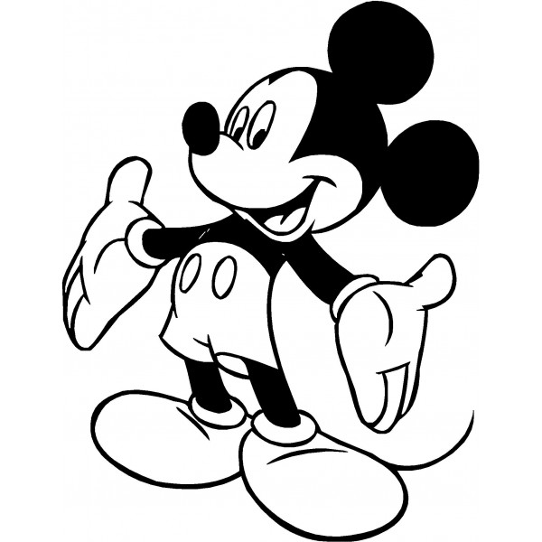 mickey mouse clipart black an