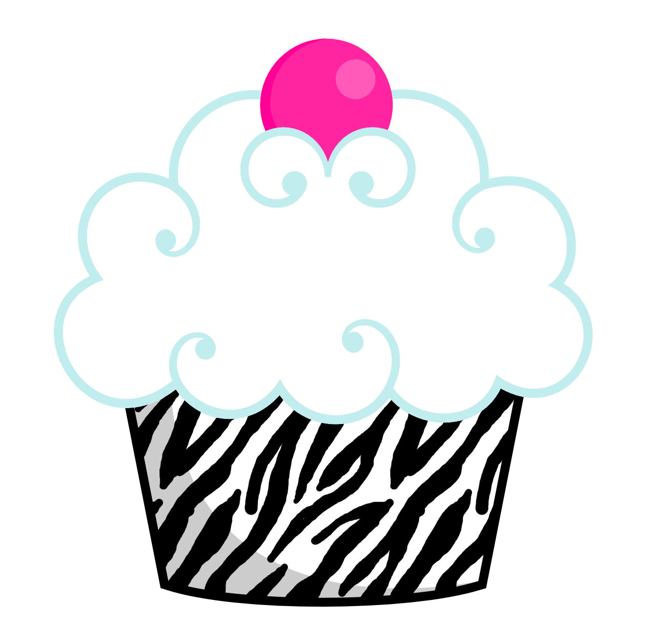 1st Birthday Cupcake Clip Art - Cute Cupcake Clipart