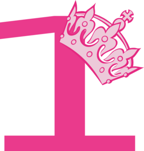1st Birthday Pink Tiara Clip  - 1st Birthday Clip Art