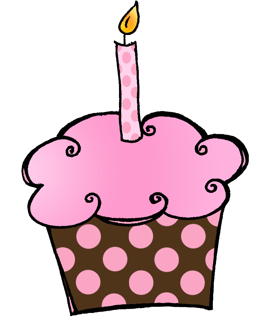 1st Grade Birthday Cupcake . - Birthday Cupcake Clipart