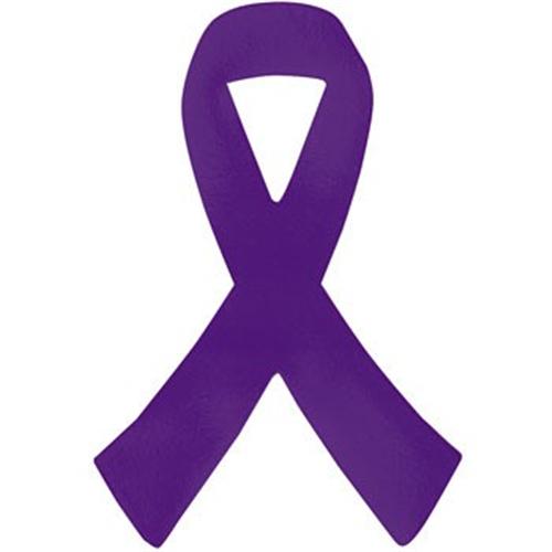 2 Purple Awareness Ribbon Lan - Cancer Ribbons Clip Art