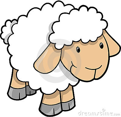 ... Happy sheep cartoon - Vec