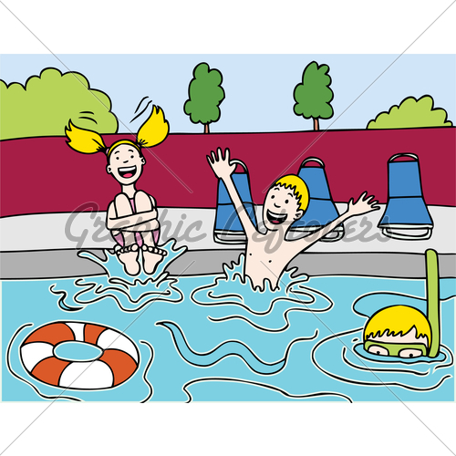 Swimming In A Pool Clipart Cl