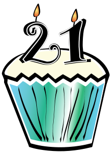 21st Birthday Cake Clipart #1