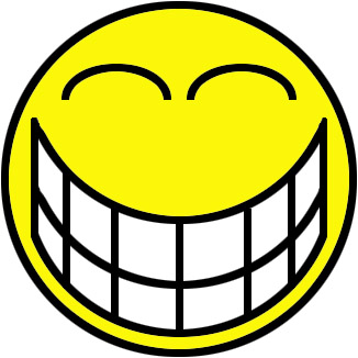 big smile teeth: Emoticon wit