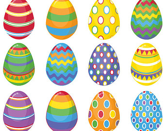 3 Easter Eggs Clipart