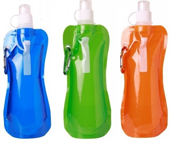 3-Pack BPA Free 16oz Collapsi - Clip On Water Bottle