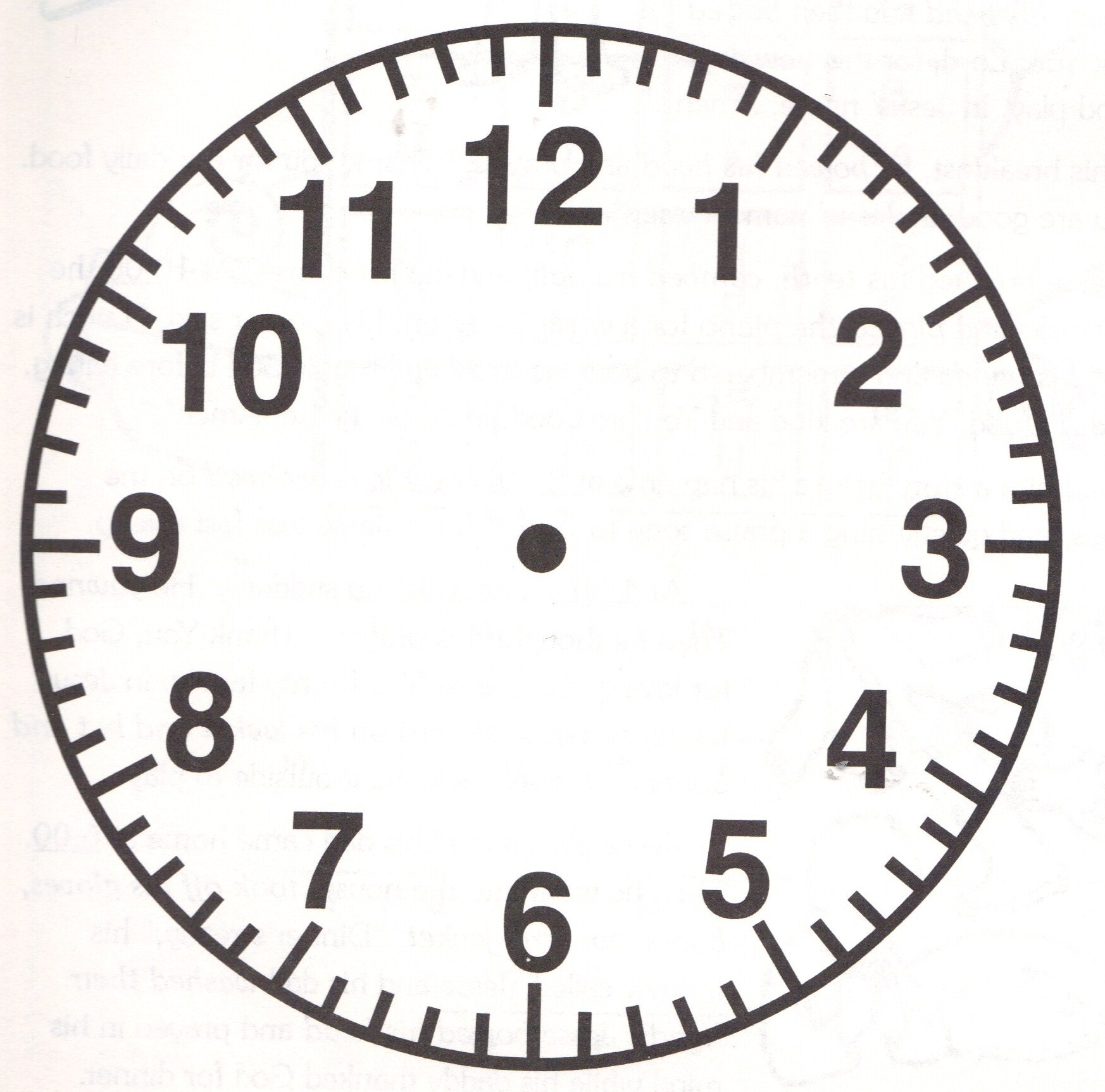 ... Printable Clock Face With