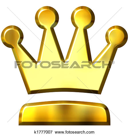3D Golden Crown - Gold Crown Clipart