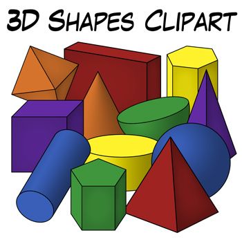 3d Shapes Clipart From Digita - Clip Art Shapes
