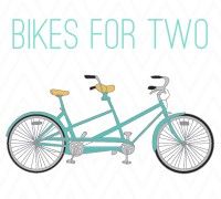 40 Wedding Tandem Bike Clipart