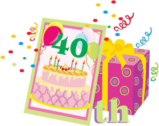 40th birthday clipart free - ClipartFest