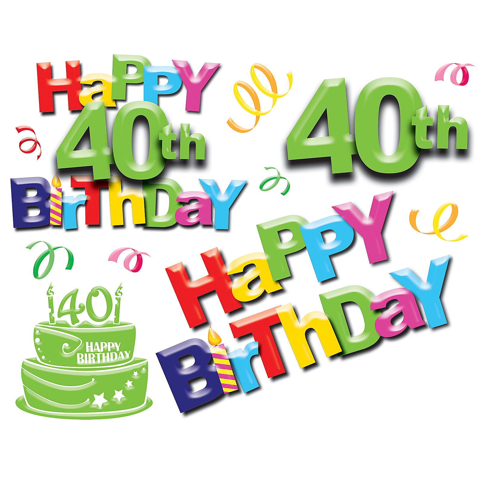40th birthday clipart free - 