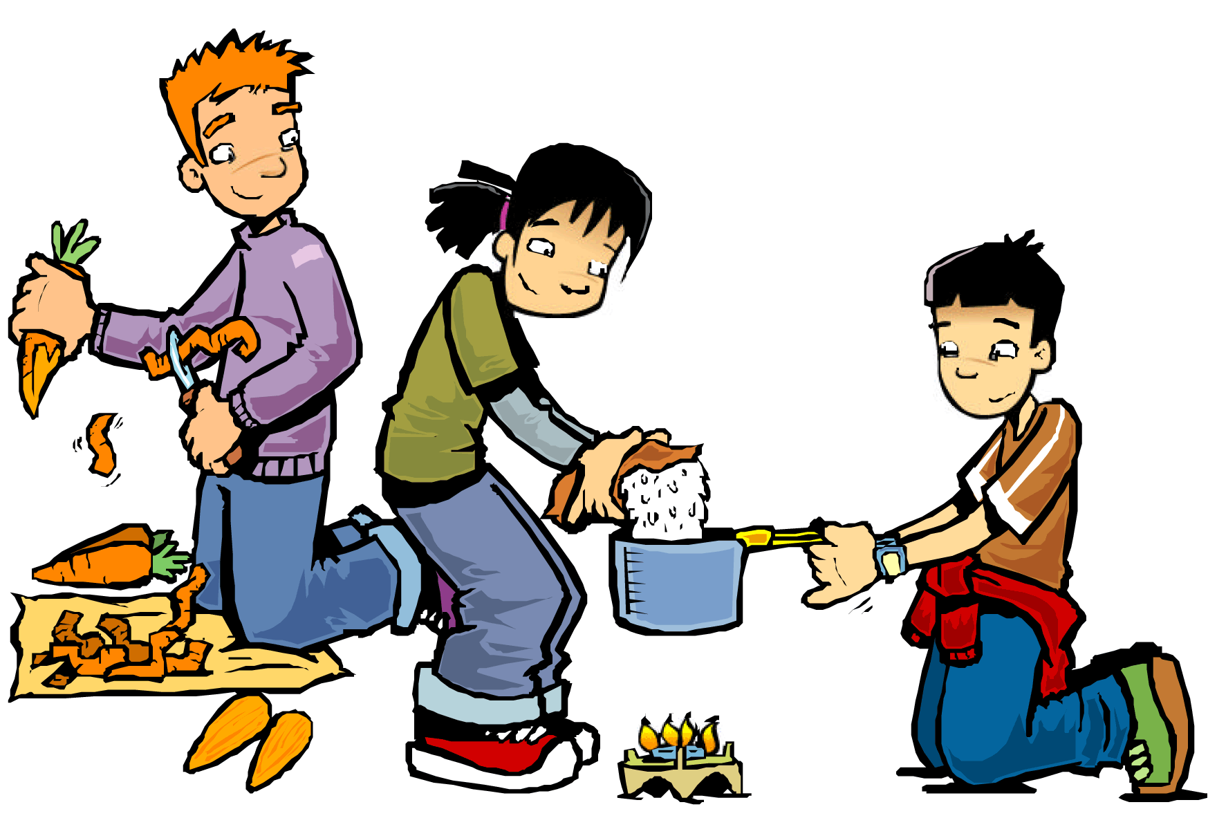 Kids Helping Others Clipart I