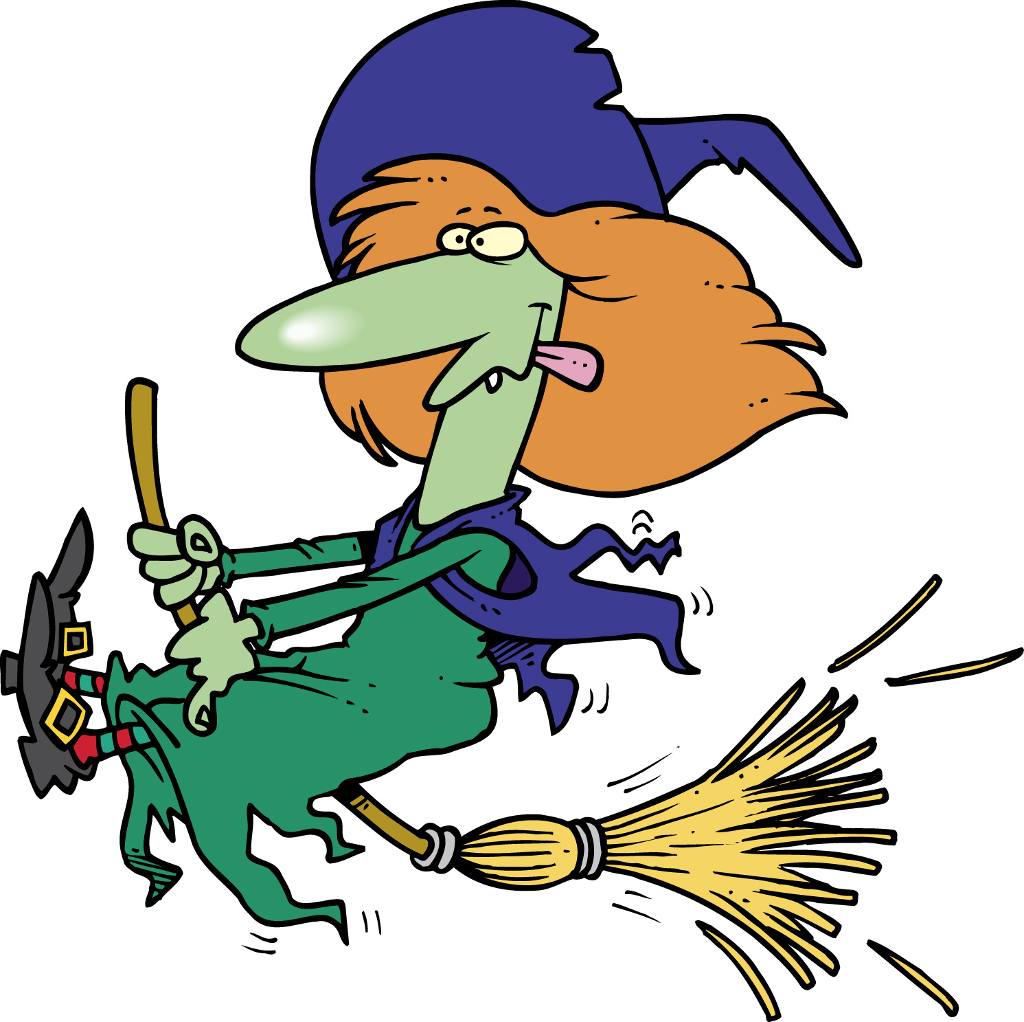 6 witch clipart fans