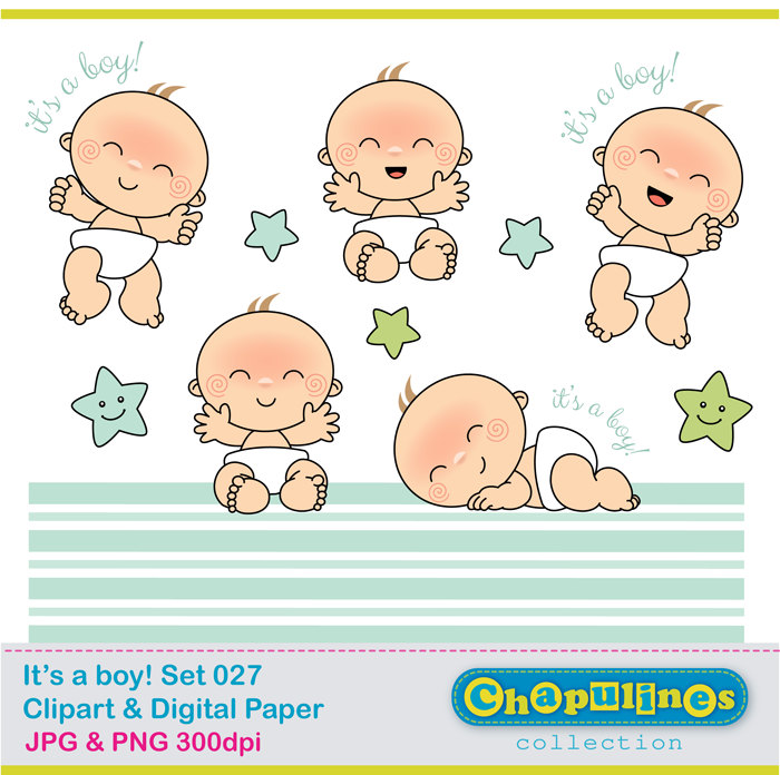 60% off Baby boy clipart newborn clipart digital paper, happy baby images, baby shower clipart new born, commercial use allowed Set 027