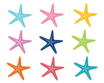 60% OFF SALE Nautical Clipart Starfish Clip Art Sea Ocean Fish summer Spring Digital Printables