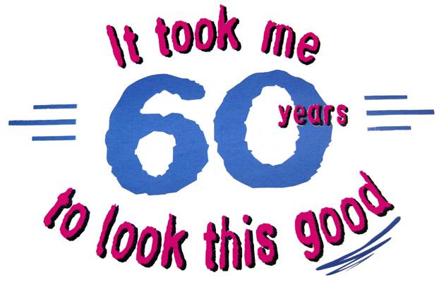 Grunge 60 years happy birthda