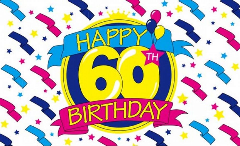 Happy birthday 60 years retro
