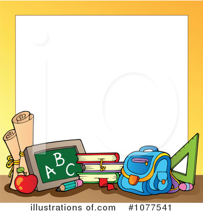 Back to school border clipart