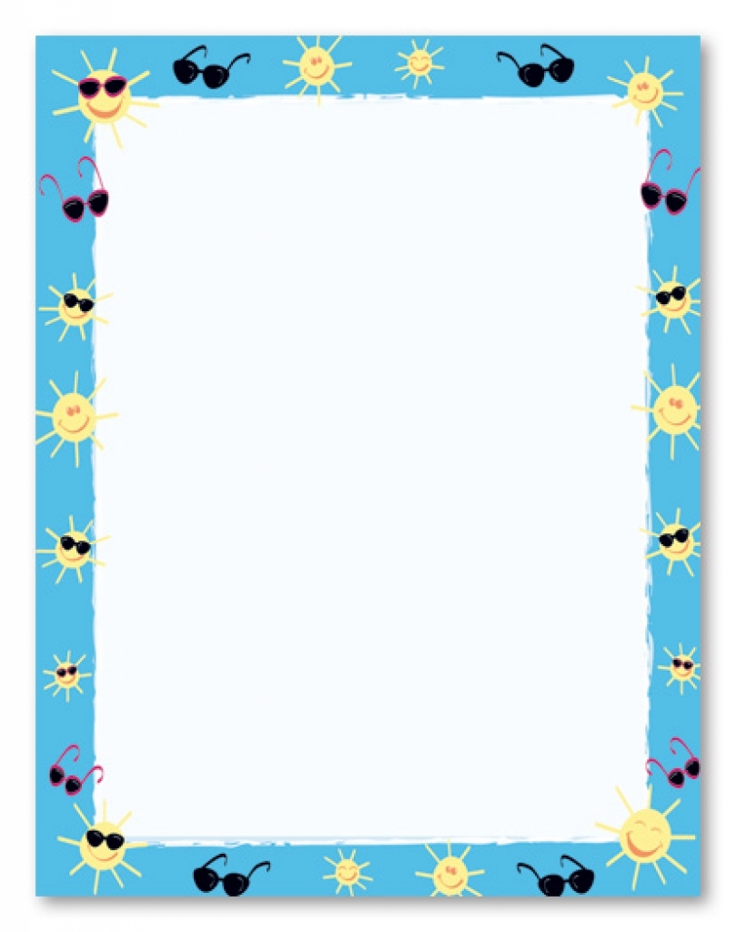 Summer Page Border Clipart Fr