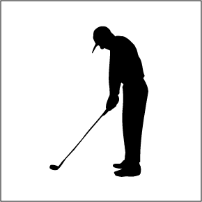 Clipart Golf Player Swing 4 .
