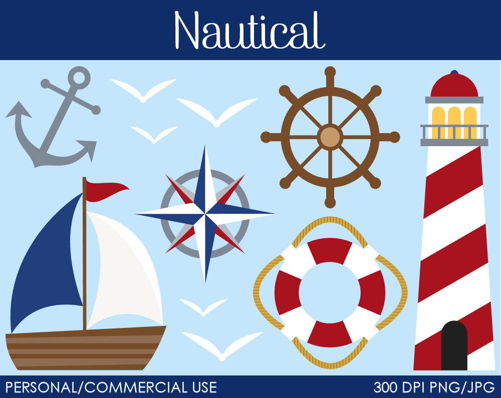 NAUTICAL CLIPART: 30 nautical
