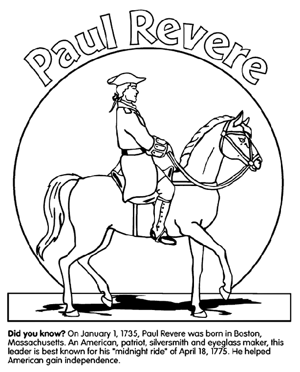 78  images about Paul Revere on Pinterest | Horse coloring pages, Flags and Boston