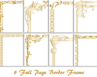8 Gold Digital Full Page Border Clip Art Gold Full Page Frame Clipart Frame Clip Art Gold Page Frame Clipart Gold Page Border Clip Art 0114