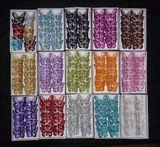 8cm x12 - Decorative Glitter  - Clip On Butterflies