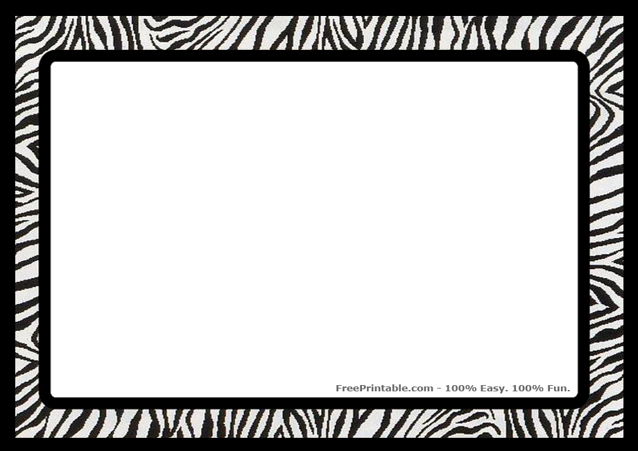 Zebra Print Wallpaper Border
