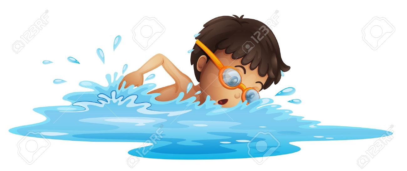 A Boy Swimming Clipart