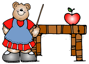 a cute little teacher bear . - Cute School Clipart