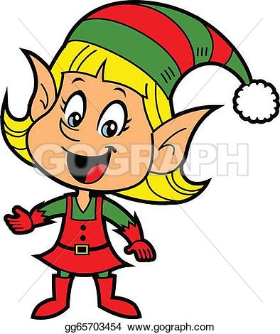 A cute playful elf u0026middot; Girl Christmas Elf