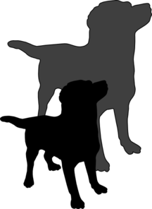 A Dog And His Shadow Clip Art
