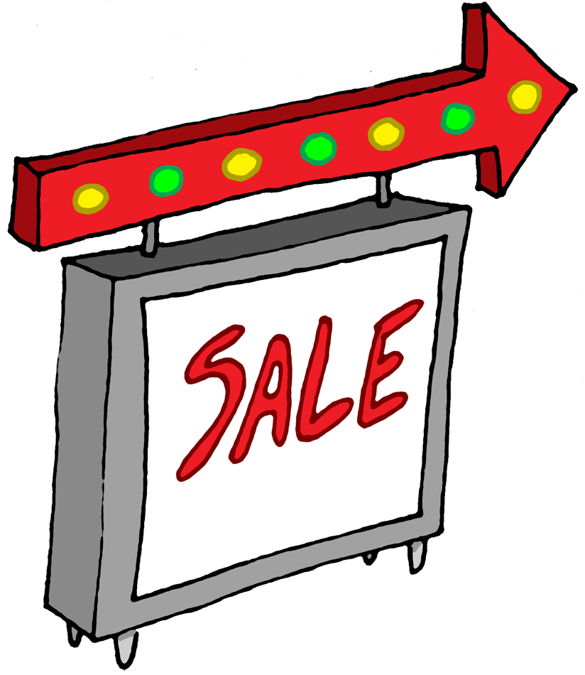 for sale sign post clipart. C