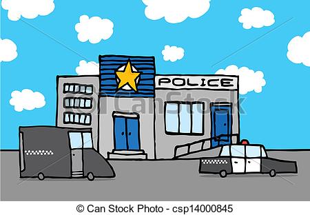 A police station Clip Artby colematt3/2,400; Cartoon police station