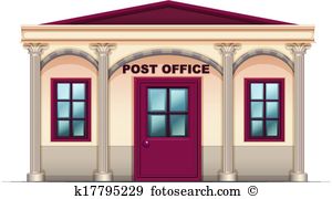 A post office - Post Office Clipart