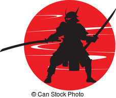 A samurai in silhouette. Samurai. Clipartby ...