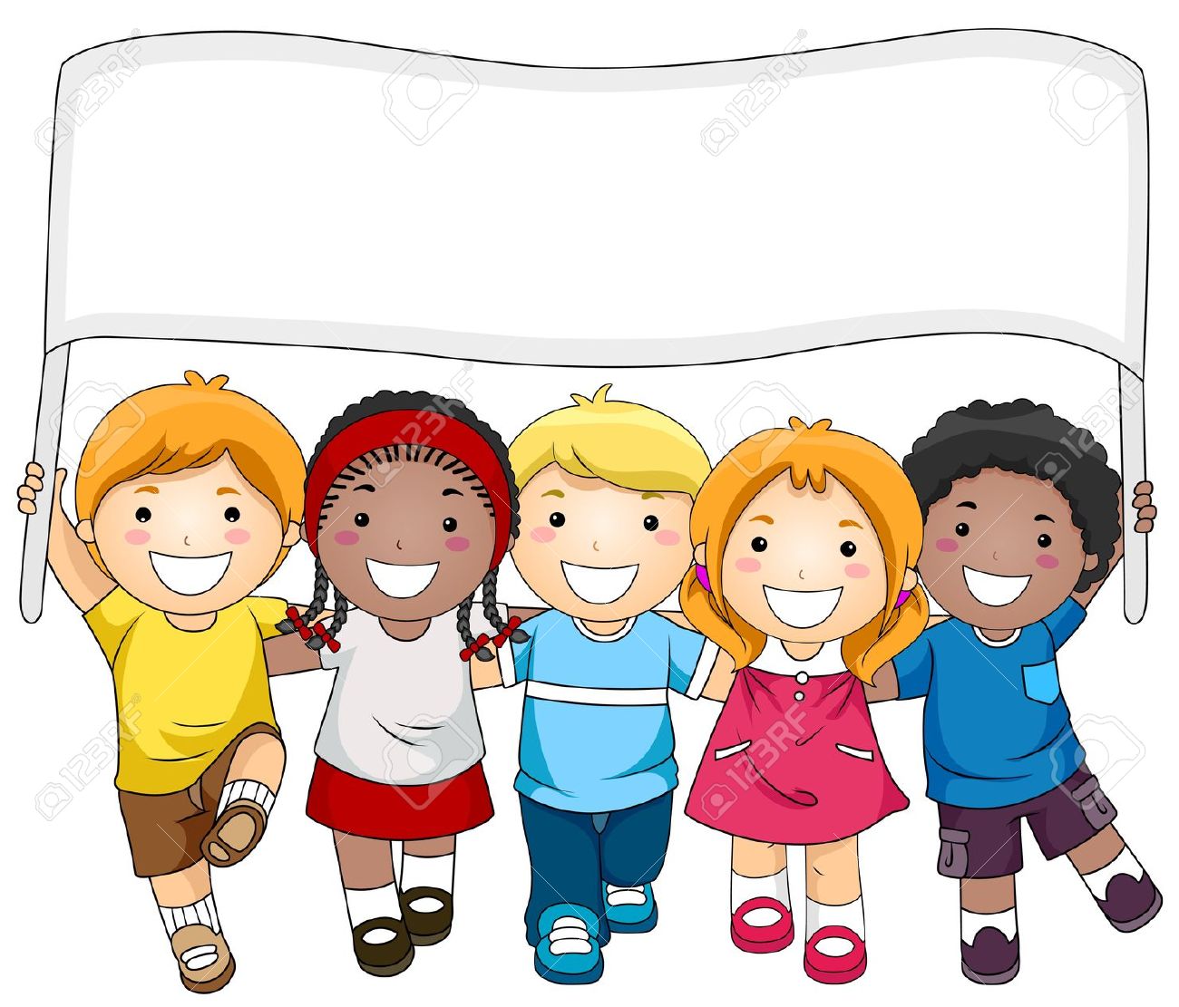 Small Group Open Copy Clipart