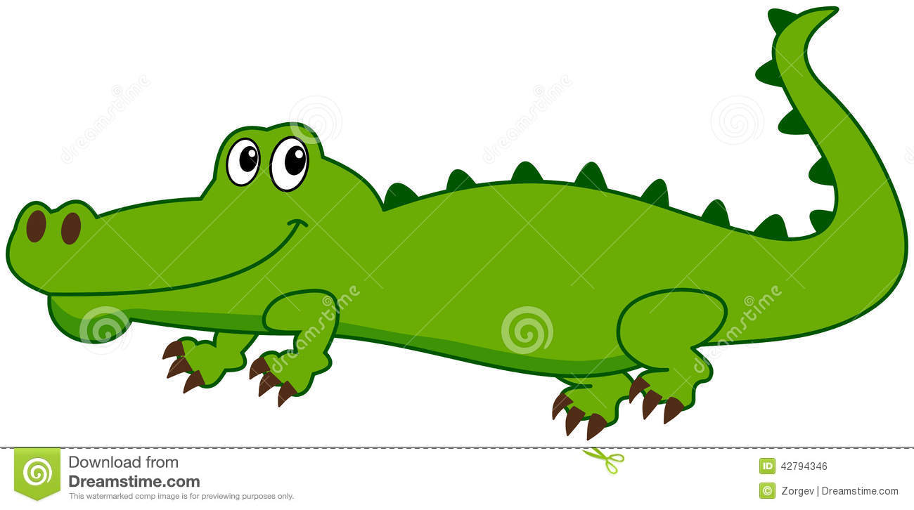 A smiling crocodile and profile Royalty Free Stock Image
