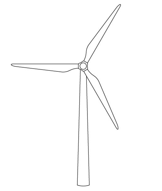 Wind turbine free to use clip