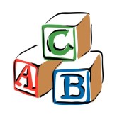 abc blocks clipart black and  - Abc Blocks Clip Art