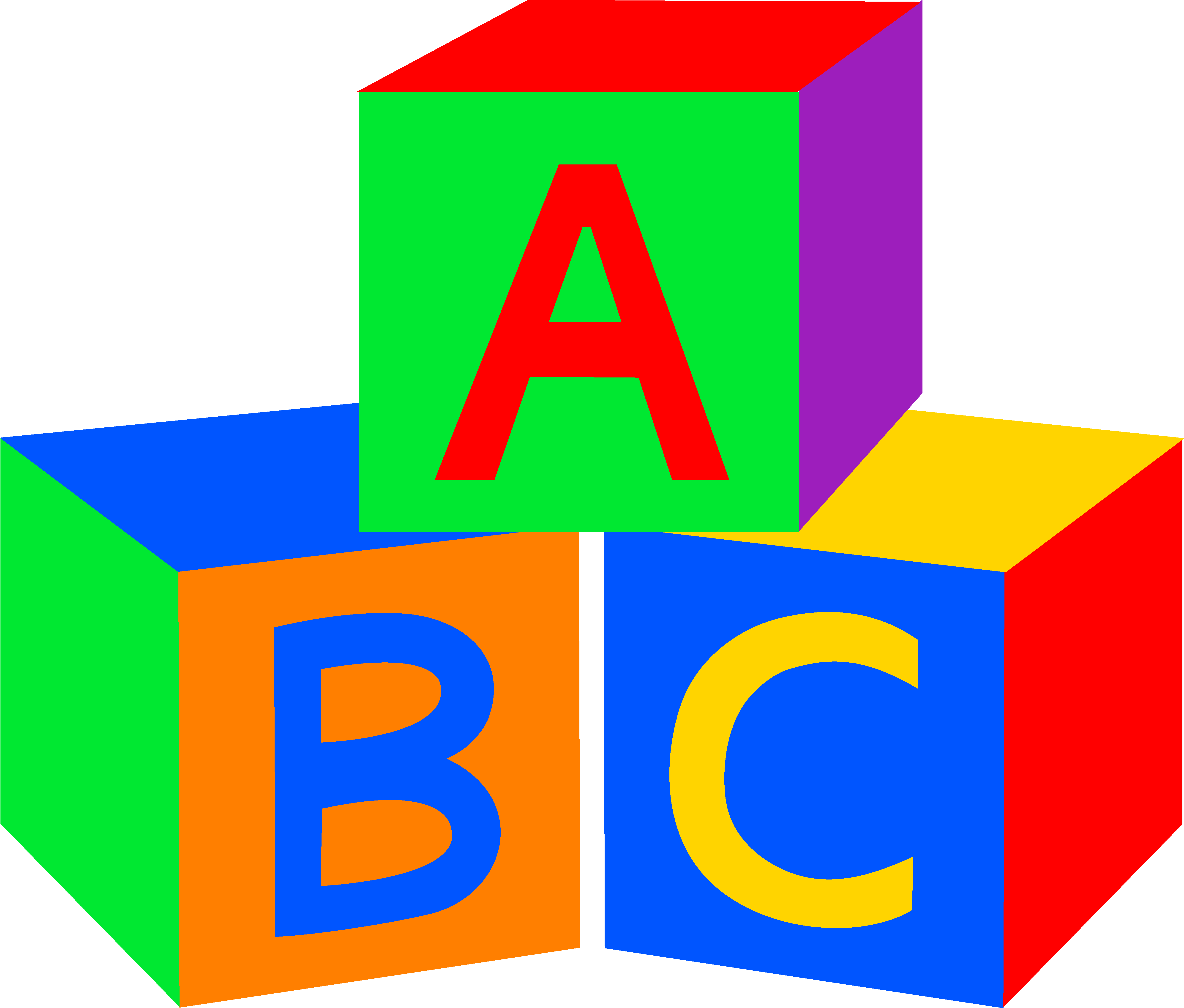 ABC Baby Blocks - Free Clip A - Baby Blocks Clipart