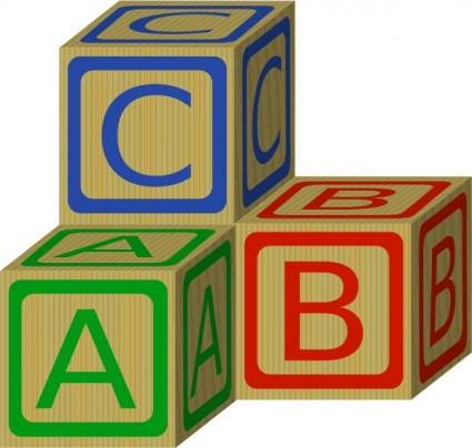 Abc Blocks Clip Art Free Vect - Abc Blocks Clip Art