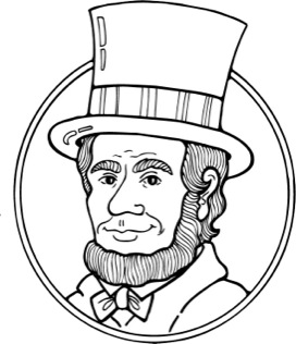 Abe Lincoln Cartoon Clipart B