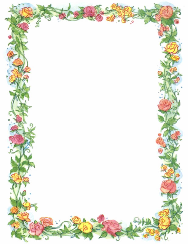 Free Flower Border Clip Art |