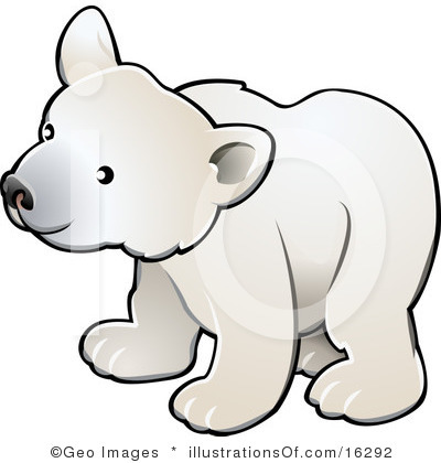 polar bear clipart black and 